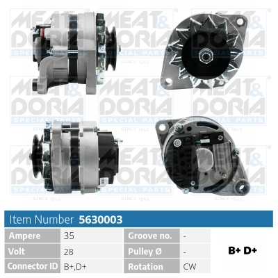 Alternator/Dynamo Meat Doria 5630003