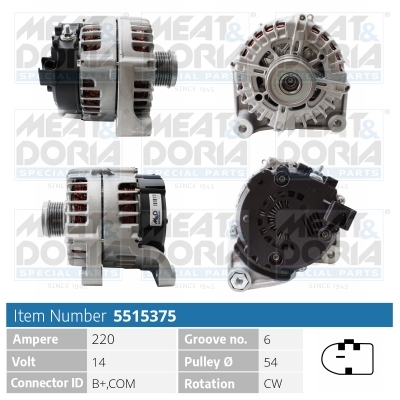 Alternator/Dynamo Meat Doria 5515375