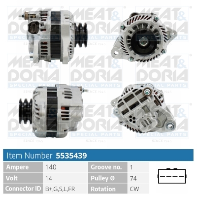 Alternator/Dynamo Meat Doria 5535439