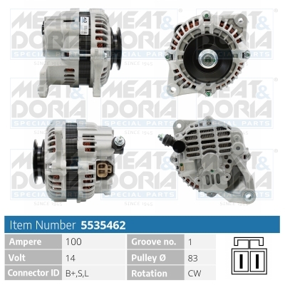 Alternator/Dynamo Meat Doria 5535462