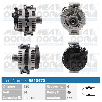 Alternator/Dynamo Meat Doria 5510470