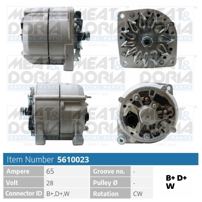 Alternator/Dynamo Meat Doria 5610023