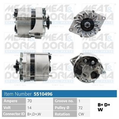 Alternator/Dynamo Meat Doria 5510496