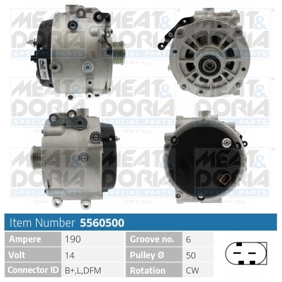 Alternator/Dynamo Meat Doria 5560500