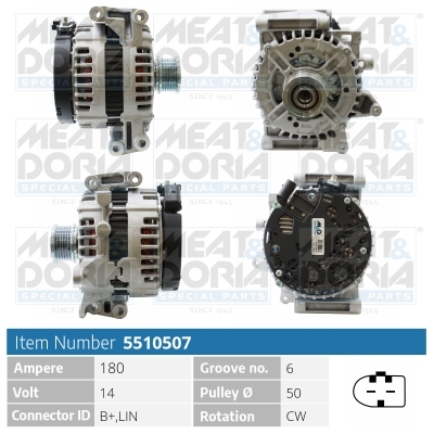 Alternator/Dynamo Meat Doria 5510507