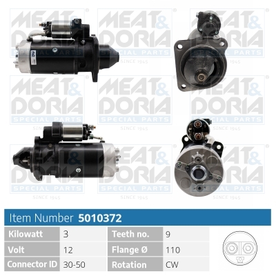 Startmotor / Starter Meat Doria 5010372