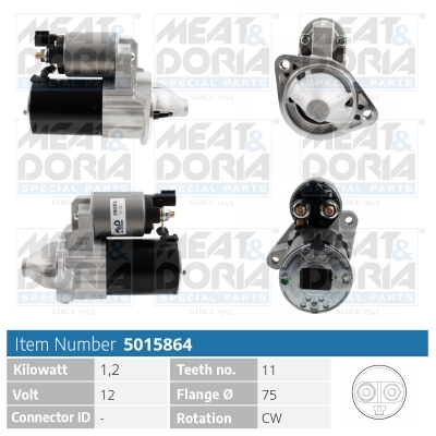 Startmotor / Starter Meat Doria 5015864