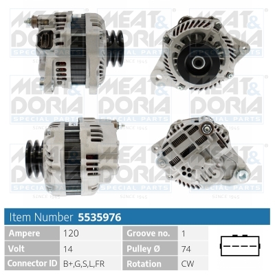 Alternator/Dynamo Meat Doria 5535976