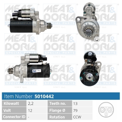 Startmotor / Starter Meat Doria 5010442
