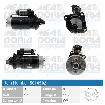 Startmotor / Starter Meat Doria 5010502