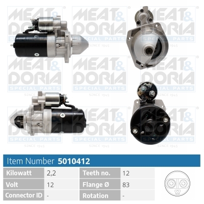 Startmotor / Starter Meat Doria 5010412