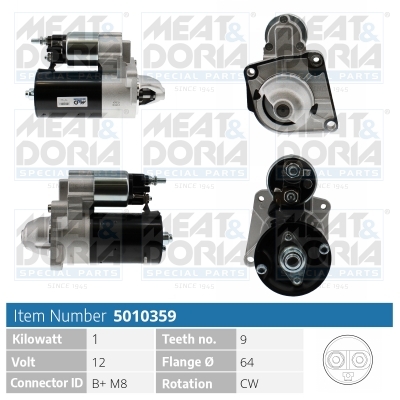Startmotor / Starter Meat Doria 5010359