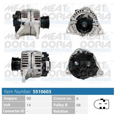 Dynamo / Alternator Meat Doria 5510603