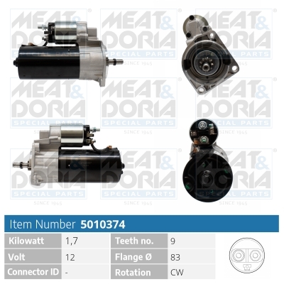 Startmotor / Starter Meat Doria 5010374