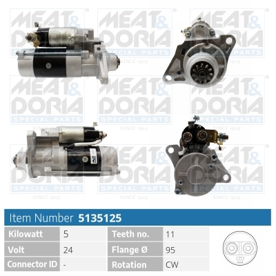 Startmotor / Starter Meat Doria 5135125