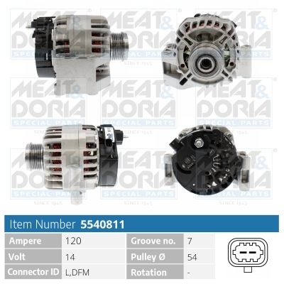 Alternator/Dynamo Meat Doria 5540811