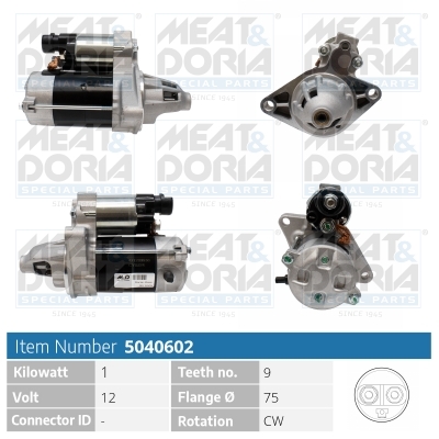 Startmotor / Starter Meat Doria 5040602