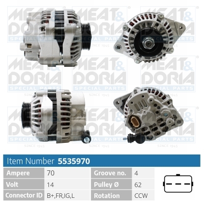 Alternator/Dynamo Meat Doria 5535970