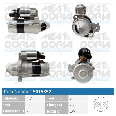 Startmotor / Starter Meat Doria 5015852