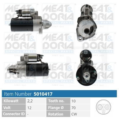Startmotor / Starter Meat Doria 5010417