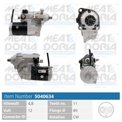 Startmotor / Starter Meat Doria 5040634
