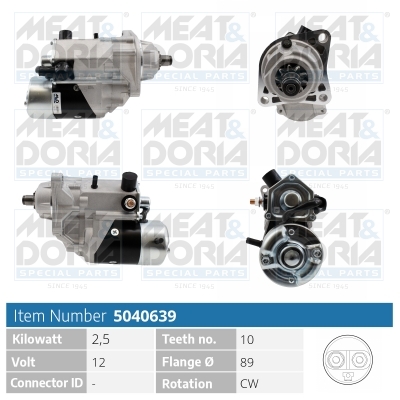 Startmotor / Starter Meat Doria 5040639