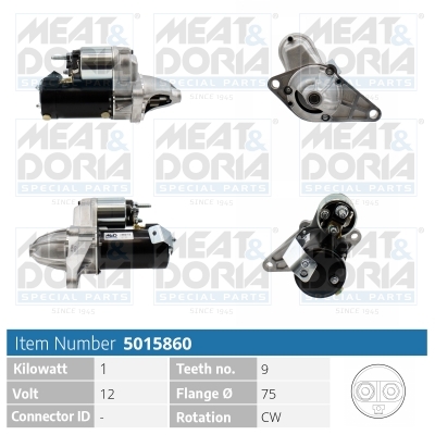 Startmotor / Starter Meat Doria 5015860