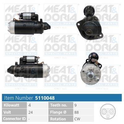 Startmotor / Starter Meat Doria 5110048