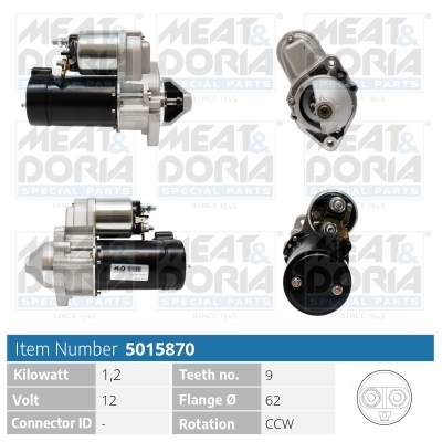 Startmotor / Starter Meat Doria 5015870
