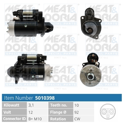 Startmotor / Starter Meat Doria 5010398