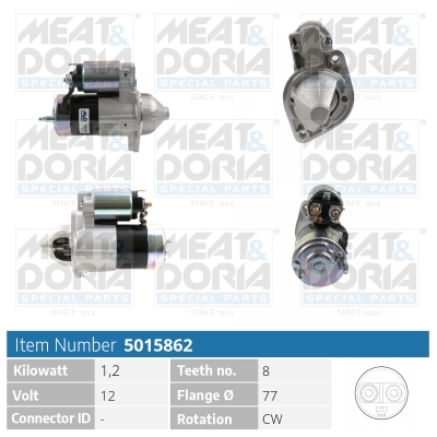 Startmotor / Starter Meat Doria 5015862