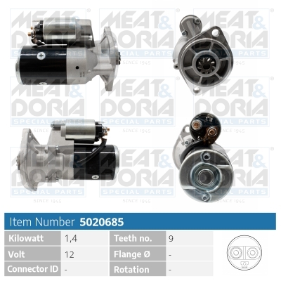 Startmotor / Starter Meat Doria 5020685