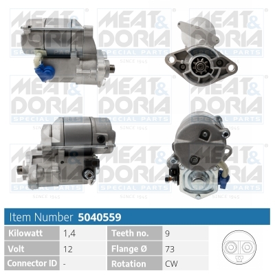Startmotor / Starter Meat Doria 5040559