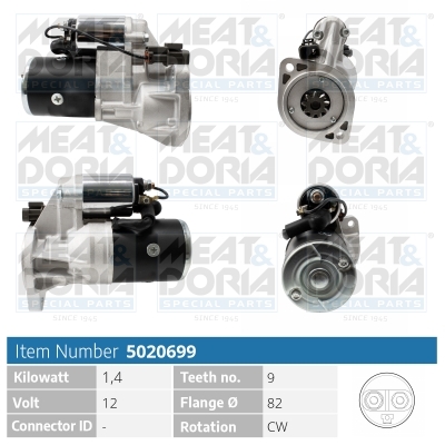 Startmotor / Starter Meat Doria 5020699