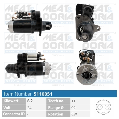 Startmotor / Starter Meat Doria 5110051