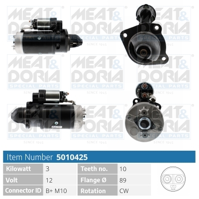 Startmotor / Starter Meat Doria 5010425
