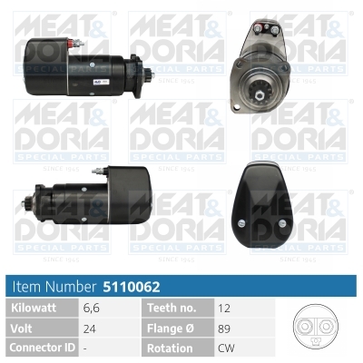 Startmotor / Starter Meat Doria 5110062