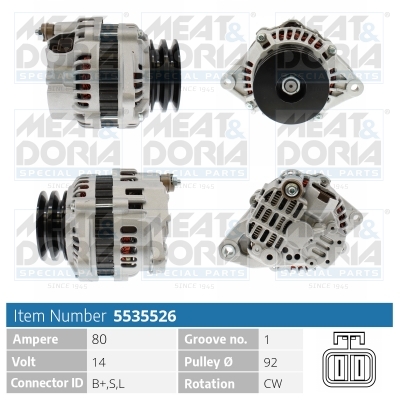 Alternator/Dynamo Meat Doria 5535526