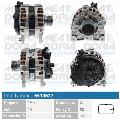 Alternator/Dynamo Meat Doria 5510627