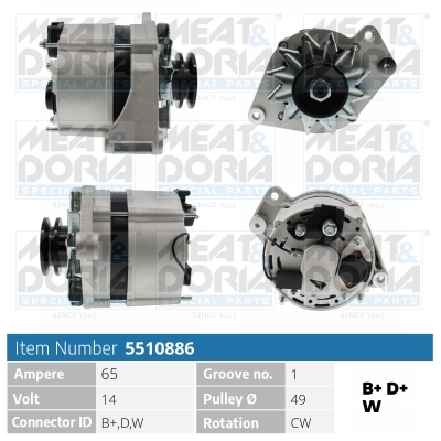 Alternator/Dynamo Meat Doria 5510886