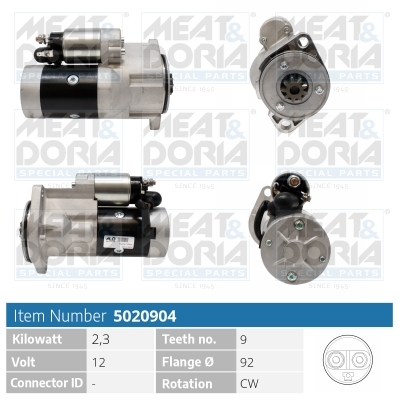 Startmotor / Starter Meat Doria 5020904