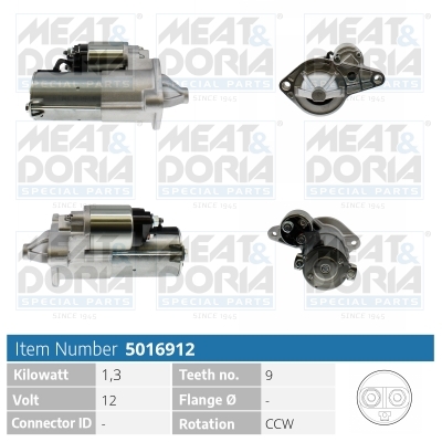 Startmotor / Starter Meat Doria 5016912