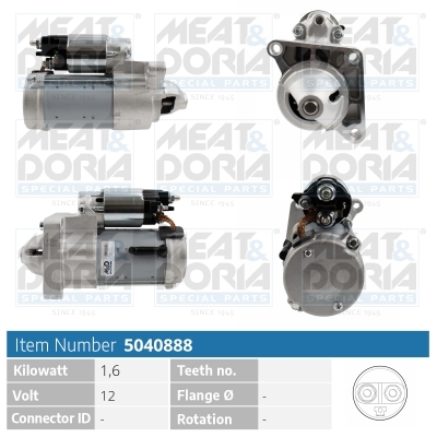 Startmotor / Starter Meat Doria 5040888