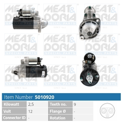 Startmotor / Starter Meat Doria 5010920