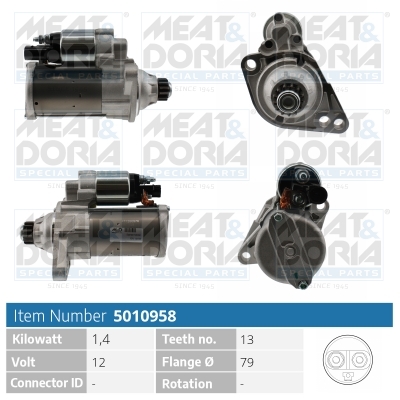 Startmotor / Starter Meat Doria 5010958