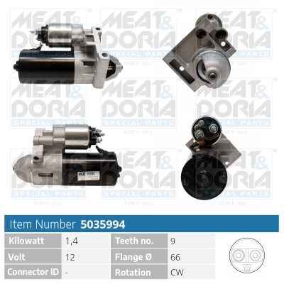 Startmotor / Starter Meat Doria 5035994