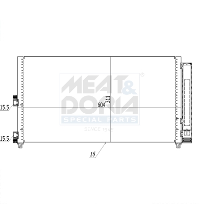 Condensor, airconditioning Meat Doria 991000