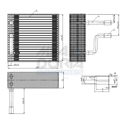 Verdamper, airconditioning Meat Doria 997030