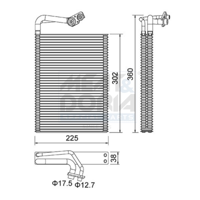 Verdamper, airconditioning Meat Doria 997085
