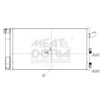 Condensor, airconditioning Meat Doria 991001